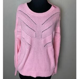 LILLY PULITZER Sweater Bristow Conch Shell Pink Cotton Pullover XL NEW